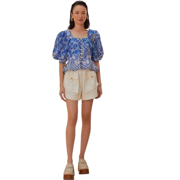 FARM RIO Off White Cargo Pockets Shorts NWT - Picture 4 of 12